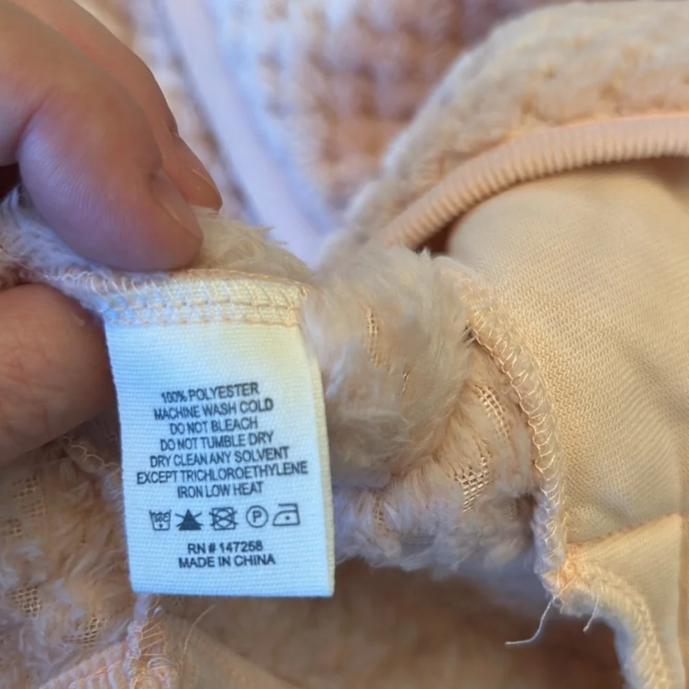 Simply Southern NEW Blush Quilted Sherpa Fleece Pullover - Picture 14 of 14